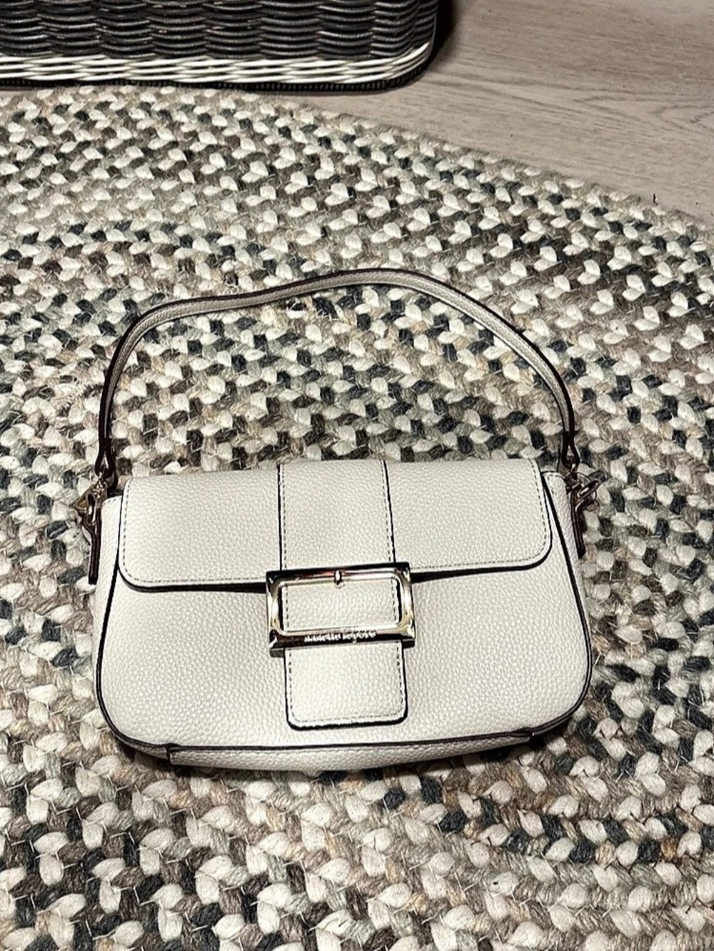 Nanette Lepore White & Brown Shoulder Bag
